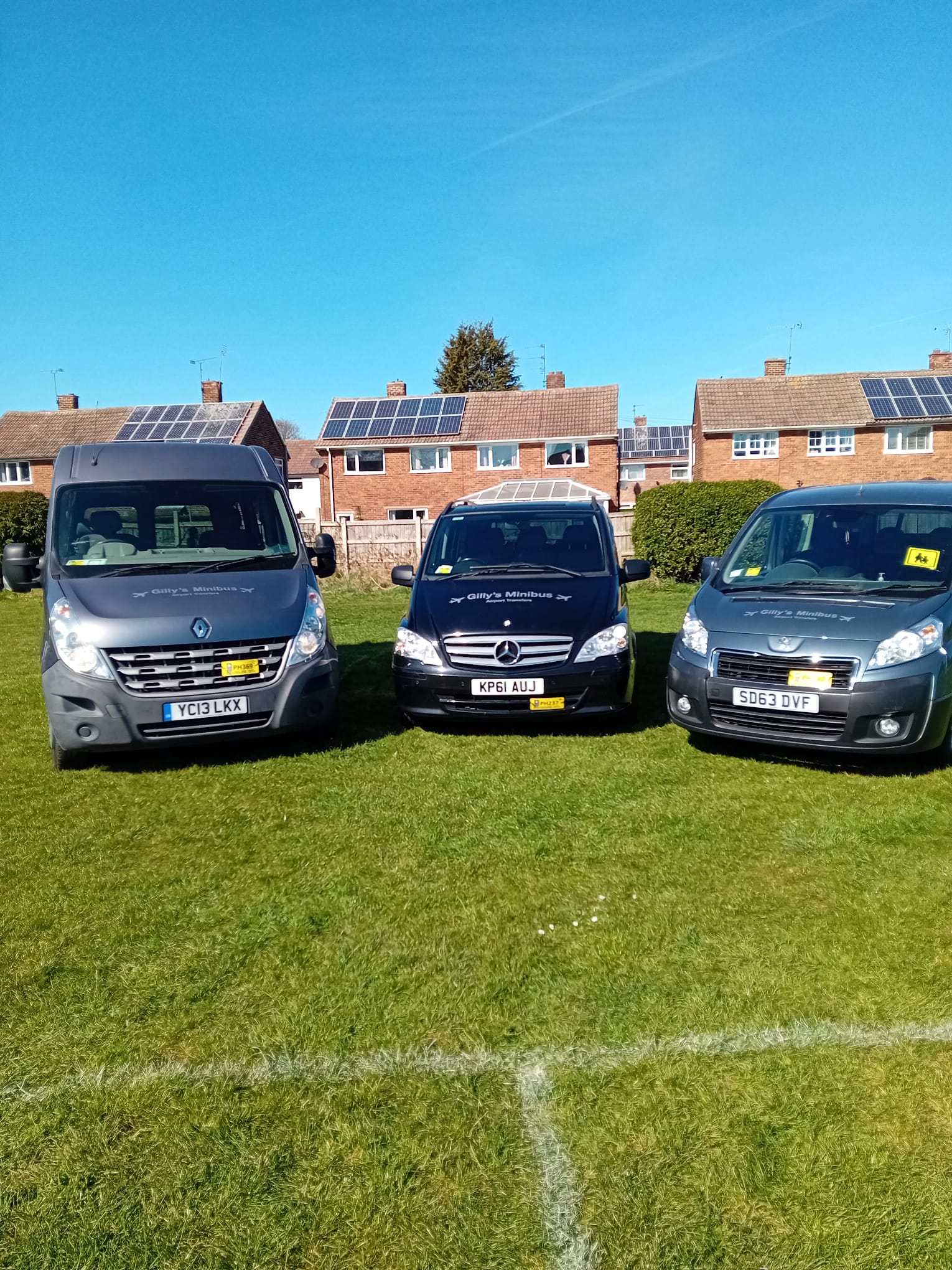 Gilly's Minibus fleet — three vehicles